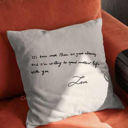 The Handwriting Note Pillow