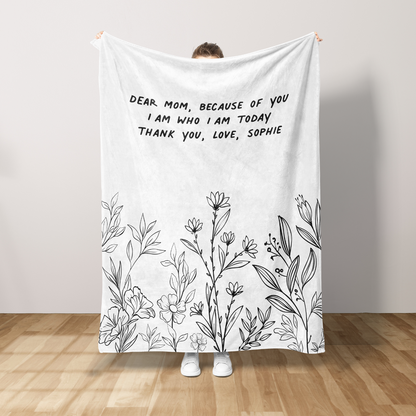 Personalized wildflower blanket