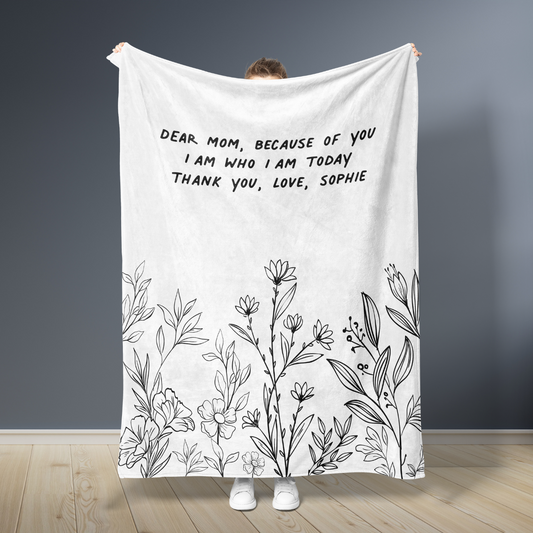 Personalized saying blanket