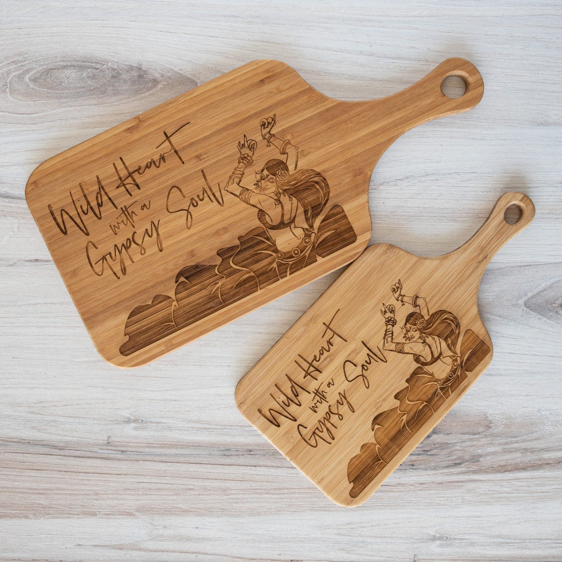 Engraved Recipe Cutting Board With Handle