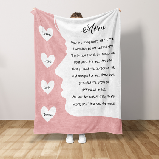Personalized Mom Letter Blanket