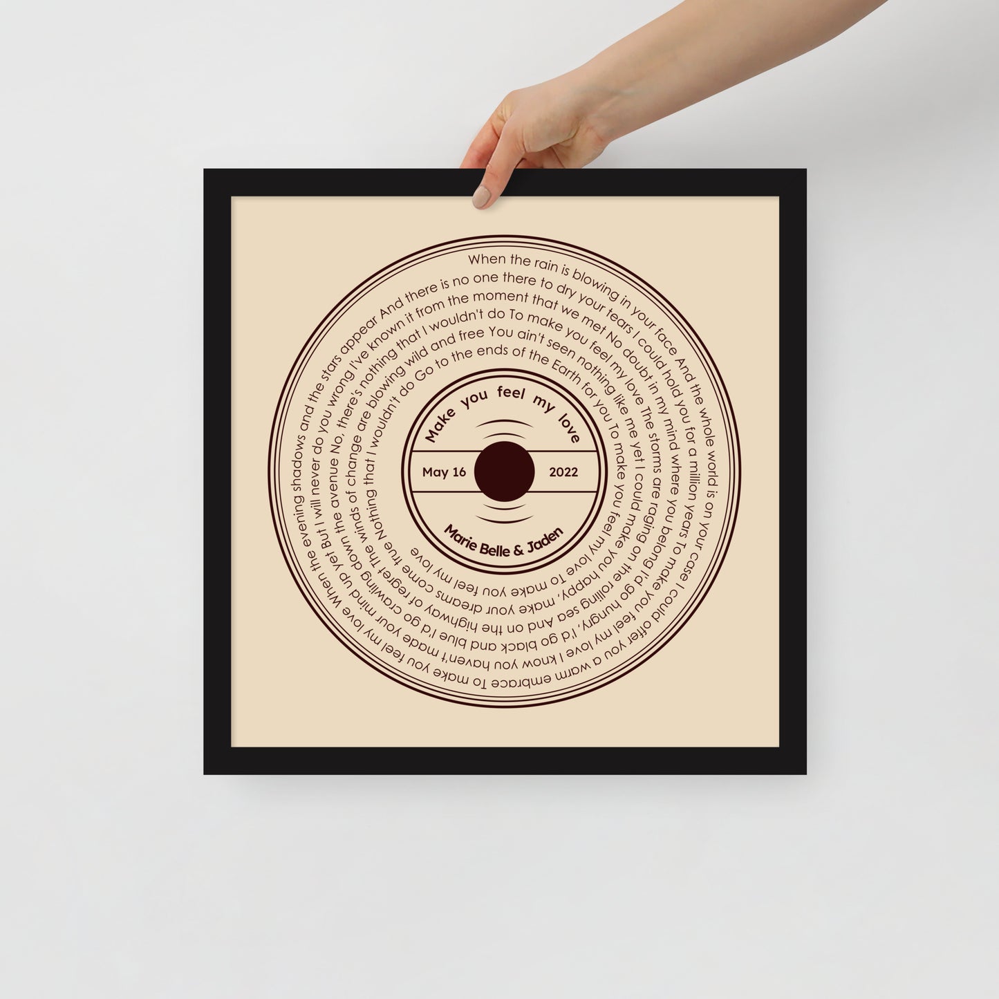 Personalized Song Lyrics Poster
