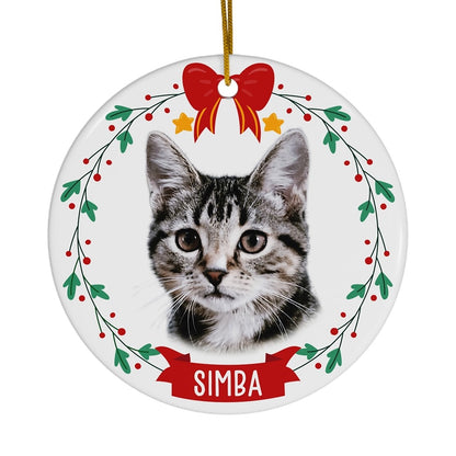 Personalized Ceramic Cat Ornament