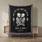 Personalized Skeleton woven blanket - Anniversary woven blanket
