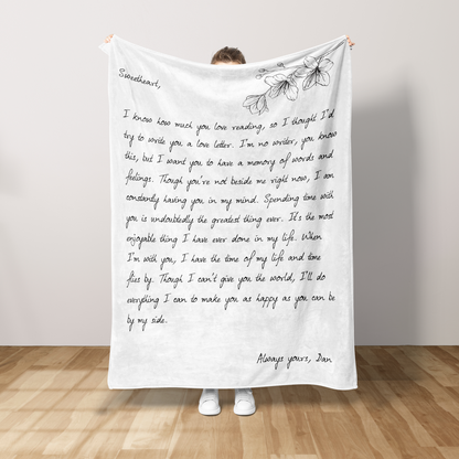 Custom Letter Blanket - Love Letter Blanket
