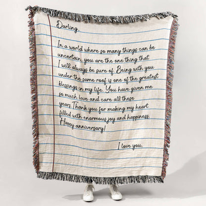 Love letter blanket - Personalized Letter Blanket